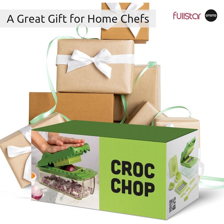 NEW!! Croc Chop by Fullstar X OTOTO, Vegetable Chopper, Food Chopper, Cool Kitchen Gadgets, Crocodile Onion Chopper, Housewarming Kitchen Gifts, Multifunctional Vegetable Cutter, Cooking Gifts Gadgets