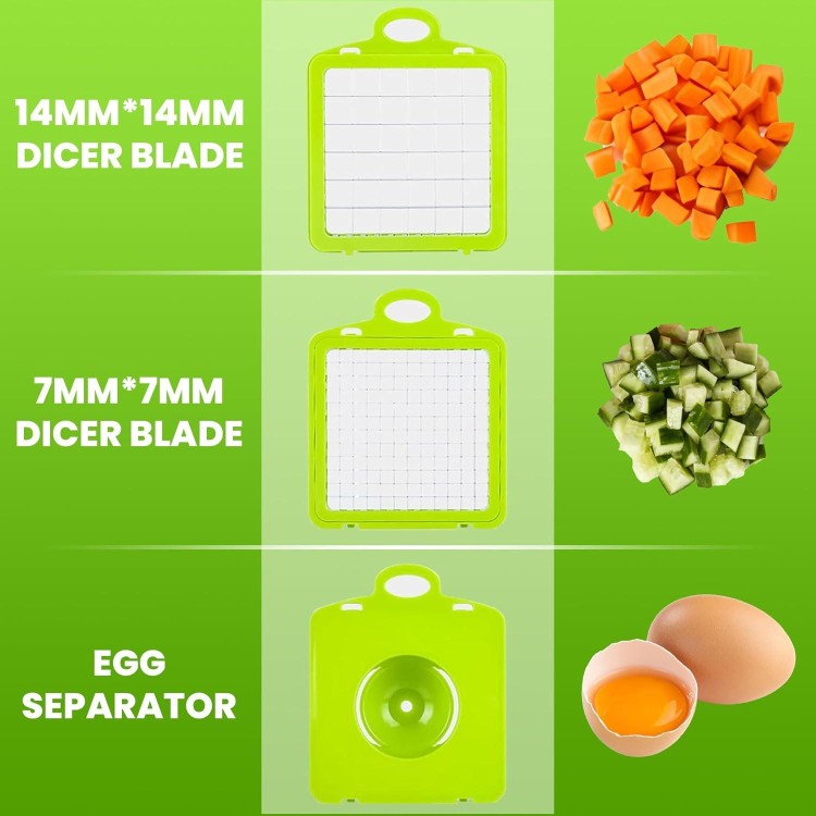 Vegetable Chopper, Pro 15 in 1 Multifunctional, Fruit and Veggie Chopper, Vegetable Slicer Dicer Cutter, Salad, Garlic Chopper, Potatoe Slicer, Home Essentials & Kitchen Gadgets., Standard