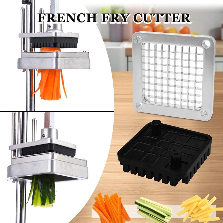 Replacement Chopper 3/8 Blade, Commercial Vegetable Chopper Dicer, French Fry Cutter Stainless Steel Blade for Fruit Cutting Machine Tomato Onion Pusher Block