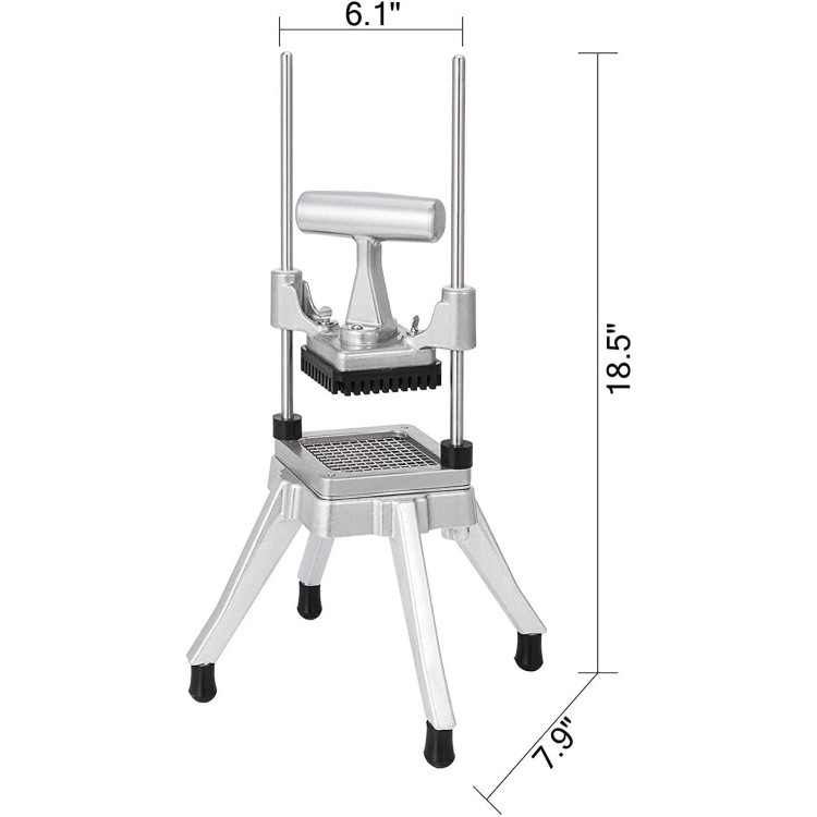 BotaBay Commercial Vegetable Fruit Chopper 1/4″&3/8″ Blade Heavy Duty Professional Food Dicer Kattex French Fry Cutter Onion Slicer Stainless Steel for Tomato Peppers Potato Mushroom