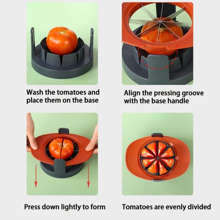 Fruit Cutter Slicer,Telawah 4 in 1 Mango Corer Slicer Apple Corer Cutter Remover Tomato Wedges Fruit & Vegetable Cutter Easy Kitchen Tool with Fruit Knife.