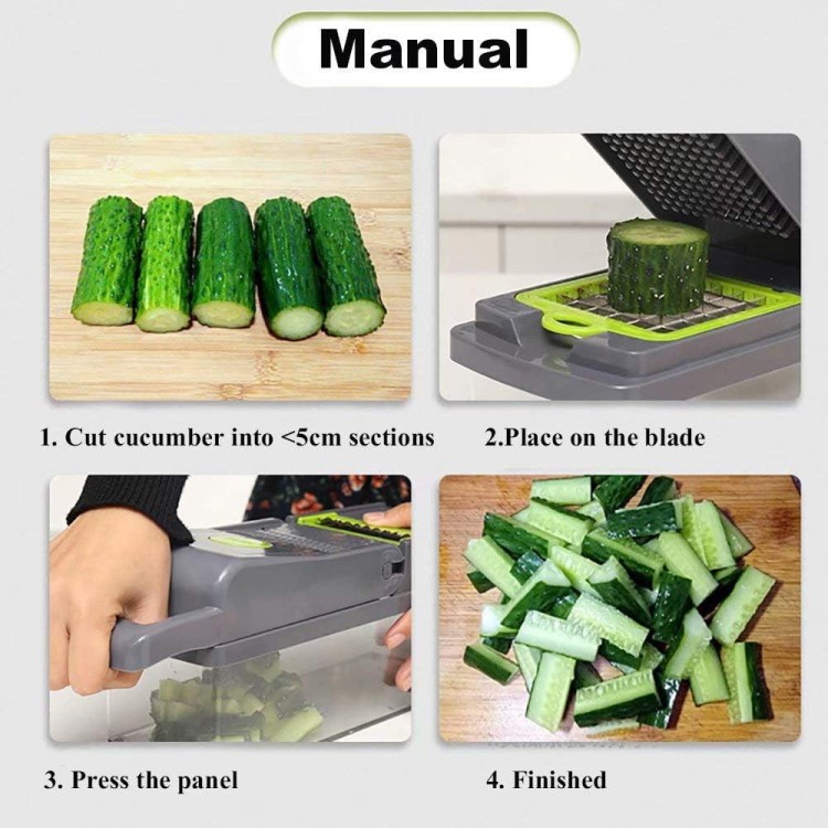 Vegetable Chopper Mandoline Slicer Pro 15 in 1 Vegetable Slicer Cutter with Multi Blade Onion Chopper for Potato Tomato Cucumber Carrot