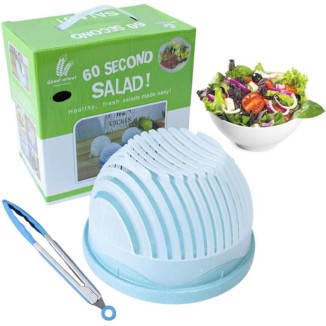 Salad Cutter Bowl,Salad Chopper Easy Salad Maker, Veggie Choppers and Dicers,Veggie Chopper,Multi-Functional Fast Salad Cutter Bowl Safe and Non-Toxic Food Grade BPA Free Material