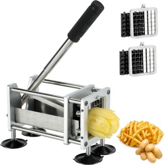 French Fry Cutter LYDZJ Stainless Steel Potato Cutter with 1/2 Inch & 3/8 Inch Blades for Potatoes Carrots Cucumbers