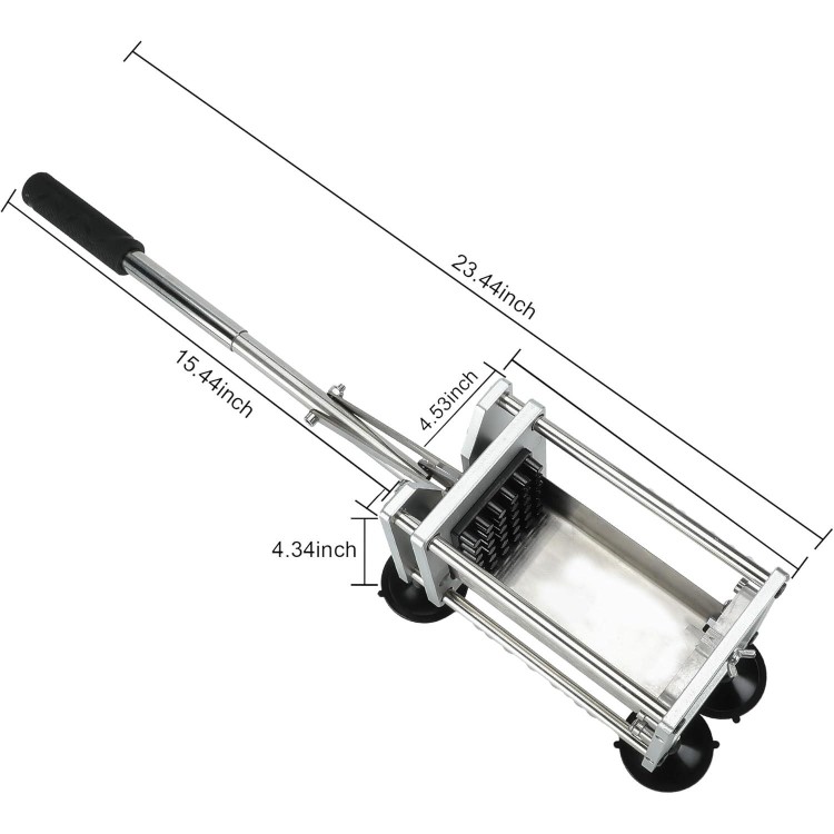 French Fry Cutter LYDZJ Stainless Steel Potato Cutter with 1/2 Inch & 3/8 Inch Blades for Potatoes Carrots Cucumbers