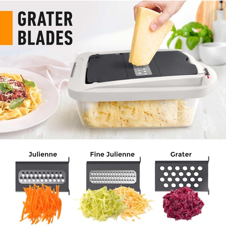 Mueller Pro-Series 10-in-1, 8 Blade Vegetable Chopper, Onion Mincer, Cutter, Dicer, Egg Slicer with Container, French Fry Cutter, Potato Slicer, Home Essentials & Kitchen Gadgets, Salad Chopper