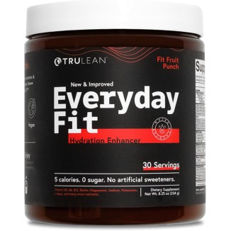 TRULEAN Everyday Fit Water Enhancer Sugar Free Electrolyte Powder Drink BCAA Blend Keto Amino Acid Supplement Delicious Fit Fruit Punch 30 Servings (Pack of 1)