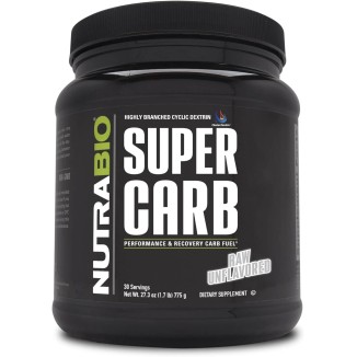 NutraBio Super Carb - Complex Carbohydrate Supplement Powder - Cluster Dextrin and Electrolytes for Performance Enhancement & Muscle Recovery - Unflavored, 30 Servings