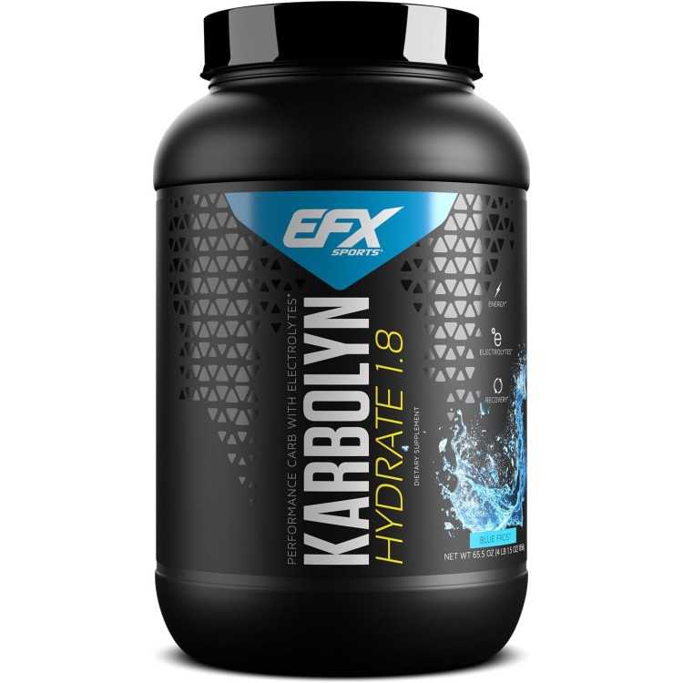 EFX Sports Karbolyn Hydrate | Carbohydrate Powder + Electrolytes | Sugar Free Sports Drink Mix | Fuel & Hydration | Stimulant Free | 66 Servings (Blue Frost)