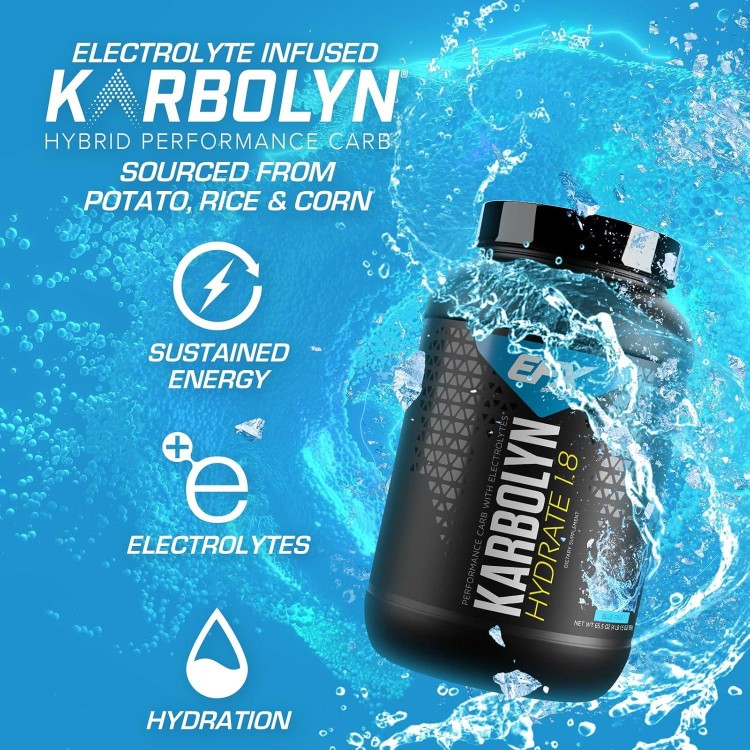 EFX Sports Karbolyn Hydrate | Carbohydrate Powder + Electrolytes | Sugar Free Sports Drink Mix | Fuel & Hydration | Stimulant Free | 66 Servings (Blue Frost)