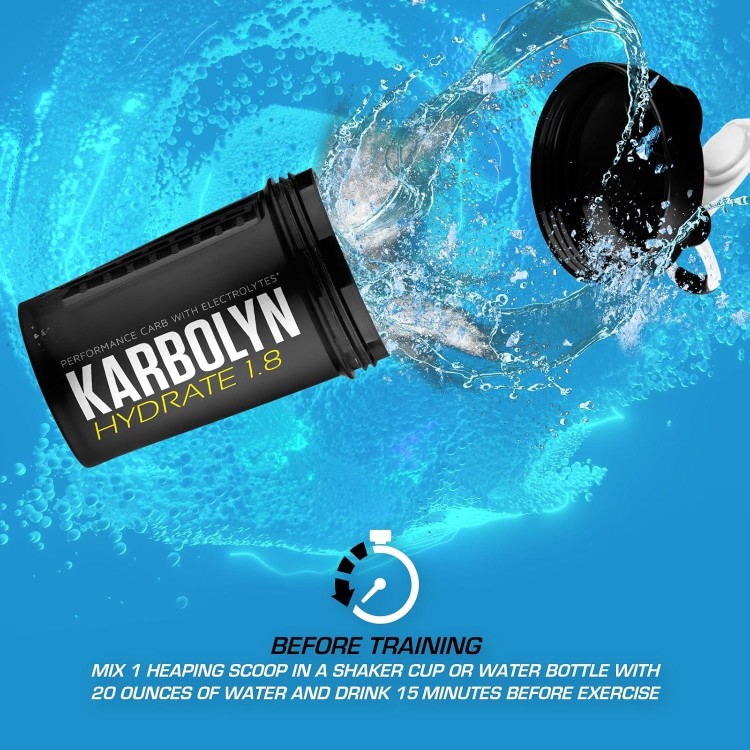 EFX Sports Karbolyn Hydrate | Carbohydrate Powder + Electrolytes | Sugar Free Sports Drink Mix | Fuel & Hydration | Stimulant Free | 66 Servings (Blue Frost)