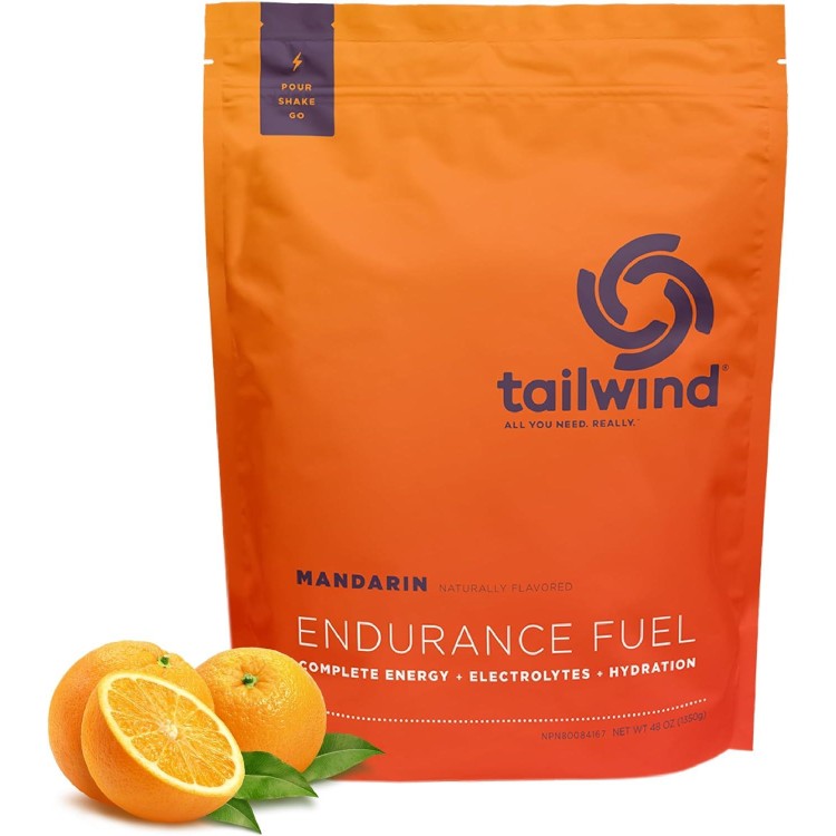 Tailwind Nutrition Endurance Fuel, Electrolyte & Hydration Sports Drink Mix Powder, Gluten-Free, Vegan, Mandarin, 50 Servings