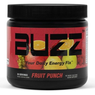 Morning Buzz Energy Drink Powder - Energy Boost Drink Mix - Sugar-Free Energy with Antioxidants - Morning Kickstart and Sports Nutrition Endurance Product - 30 Servings, Fruit Punch, 7.9 Ounces