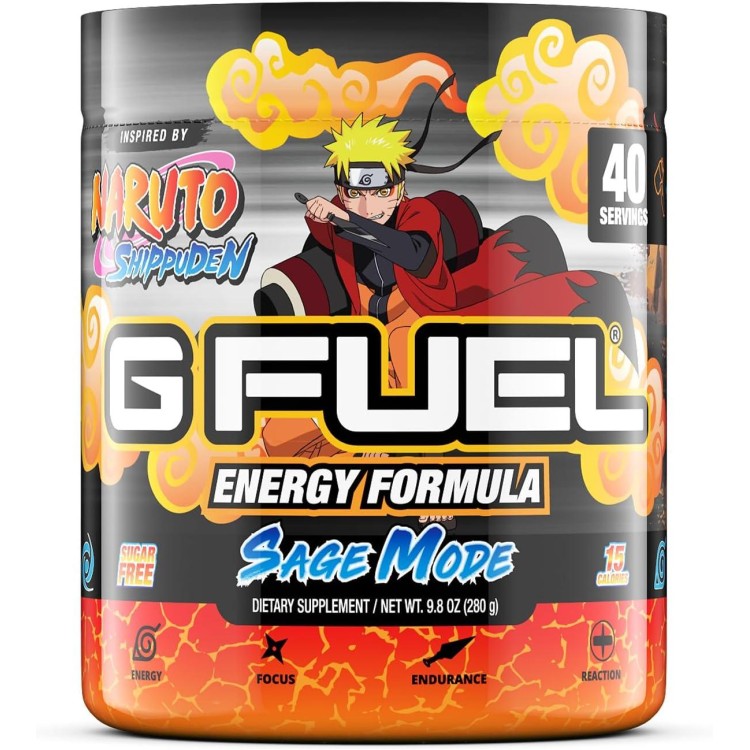 G Fuel Sage Mode Energy Powder, Sugar Free, Clean Caffeine Focus Supplement, Water Mix, Pomelo Fruit + Peaches Flavor, Focus Amino, Vitamin + Antioxidants Blend - 9.8 oz (40 Servings)