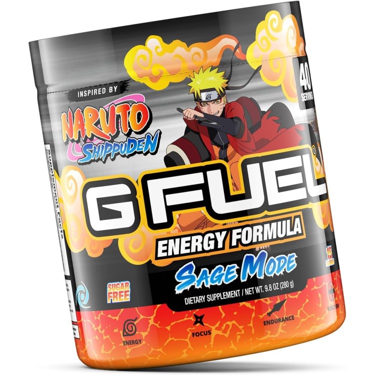 G Fuel Sage Mode Energy Powder, Sugar Free, Clean Caffeine Focus Supplement, Water Mix, Pomelo Fruit + Peaches Flavor, Focus Amino, Vitamin + Antioxidants Blend - 9.8 oz (40 Servings)