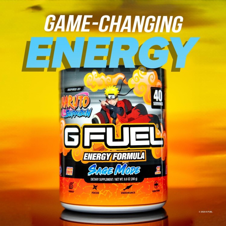 G Fuel Sage Mode Energy Powder, Sugar Free, Clean Caffeine Focus Supplement, Water Mix, Pomelo Fruit + Peaches Flavor, Focus Amino, Vitamin + Antioxidants Blend - 9.8 oz (40 Servings)