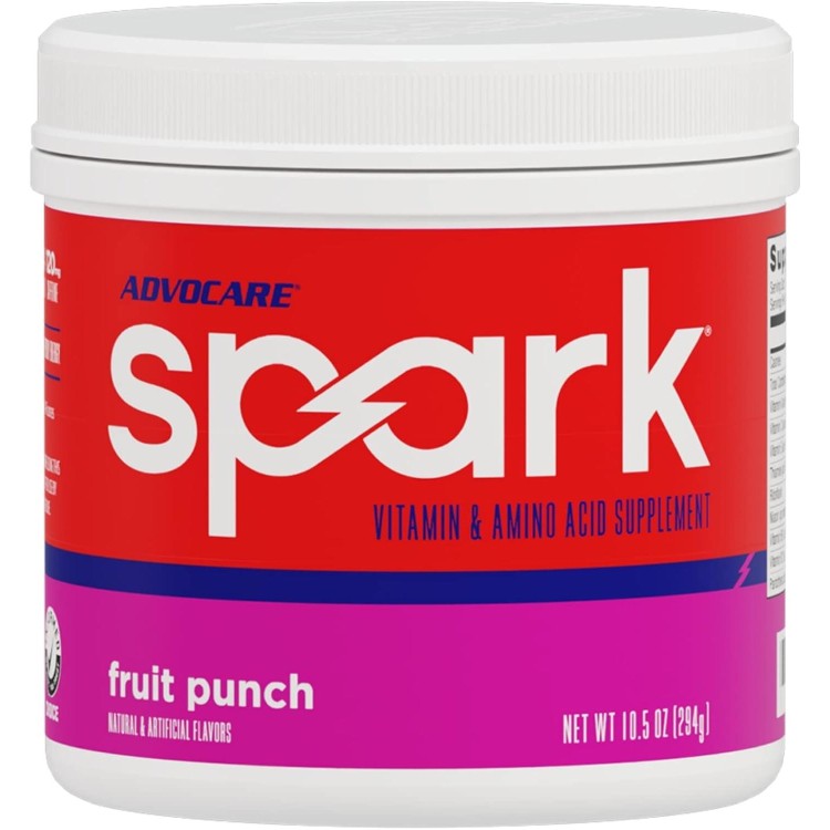 AdvoCare Spark Vitamin & Amino Acid Supplement - Focus & Energy Drink Powder Mix with Vitamin A, B-6, C & E - Also Includes L-Carnitine & L-Tyrosine - Fruit Punch, 10.5 oz