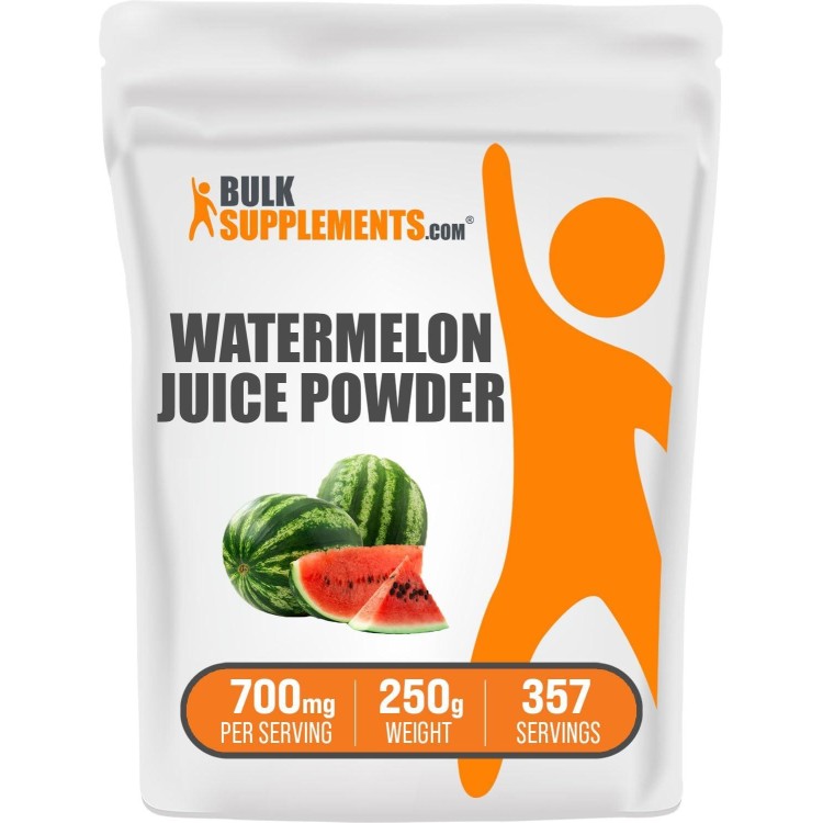 BulkSupplements.com Watermelon Juice Powder - from Watermelon Fruit, Watermelon Powder - Fruit Powder, Hydation Supplement - 700mg per Serving, 250g (8.8 oz) (Pack of 1)