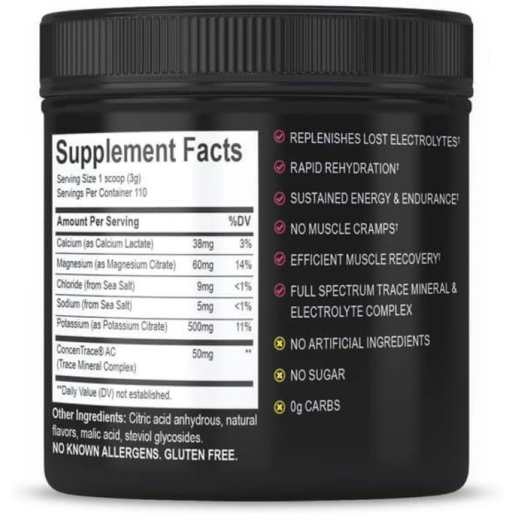 Keto Electrolytes Powder No Sugar - Zero Carb & Zero Calorie Electrolyte Drink Mix - Sugar Free Electrolytes for Hydration Powder - Fasting Electrolytes Raspberry Lemonade Flavor