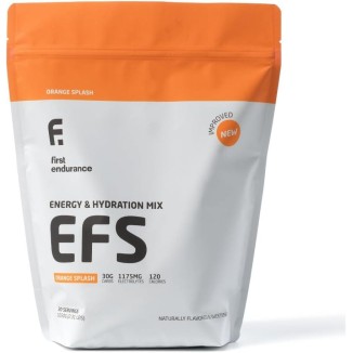 FIRST ENDURANCE EFS Energizing Hydration Mix, Orange Splash (30 Servings) - Isotonic Formula Developed for Athletes and Sports Performance