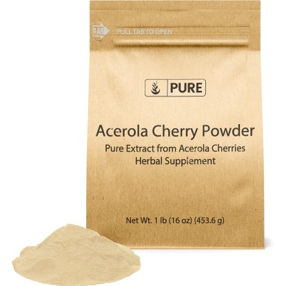 Pure Original Ingredients Acerola Cherry Powder 1lb Non-GMO, Gluten Free, Eco-Friendly Packaging