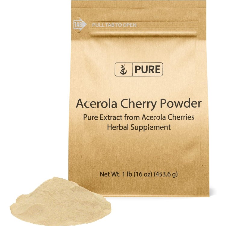 Pure Original Ingredients Acerola Cherry Powder 1lb Non-GMO, Gluten Free, Eco-Friendly Packaging