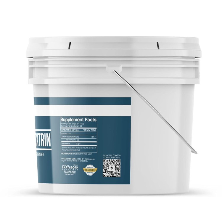 Earthborn Elements Maltodextrin (1 Gallon) Water Soluble, Complex Carbohydrate for Workout Shakes, No Artificial Color or Flavor