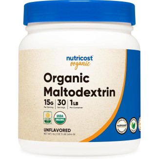 Nutricost Organic Maltodextrin Powder 1lb - Gluten Free, Non-GMO