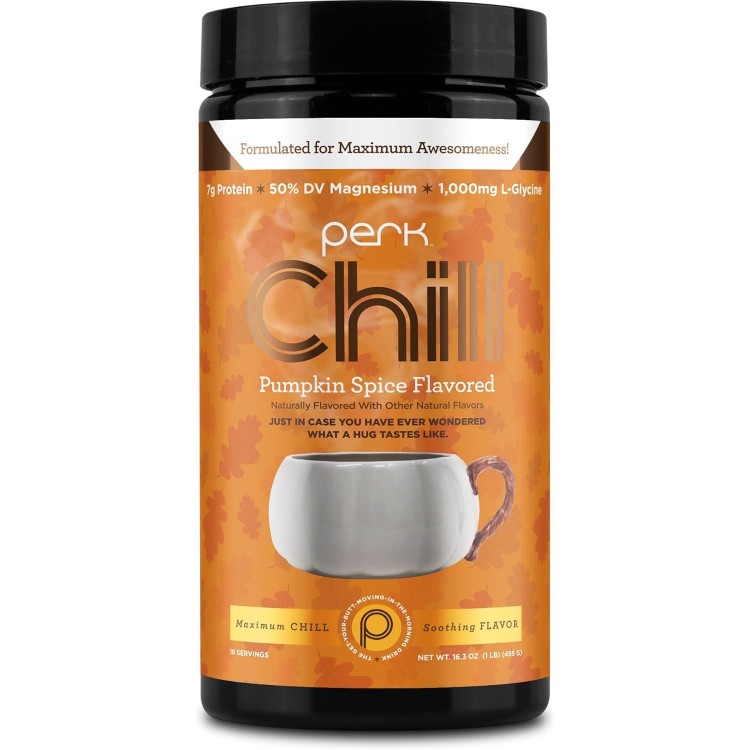 Perk Chill Pumpkin Spice Flavored Drink Mix (18 Servings) - Soothing Flavor