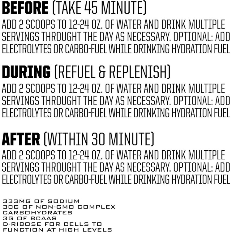 Ryno Power Hydration Fuel Electrolyte Drink Mix 2lb (20 Servings) 'Lemon Lime' - Advanced Electrolyte Formula + BCAA's - Gluten Free - Sustained Energy and Muscle Recovery