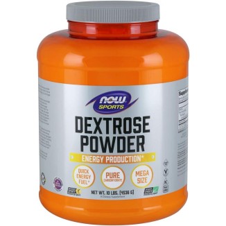 NOW Foods Sports Nutrition, Dextrose Powder (Monosaccharide), Energy Production*, 10-Pound