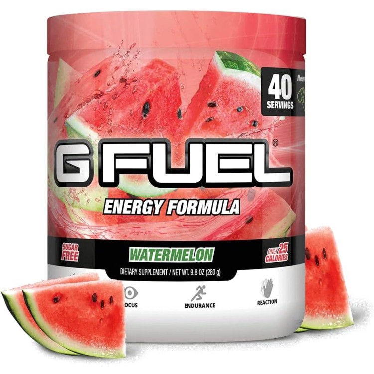 G Fuel Watermelon Tub (40 Servings) Elite Energy and Endurance Powder