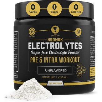 HRDWRK - Electrolytes Powder Keto Hydration Sugar Free with Magnesium, Potassium and Sodium - 100 Servings | Boost Endurance and Reduce Fatigue with This Electrolytes Supplement - Maximum Hydration