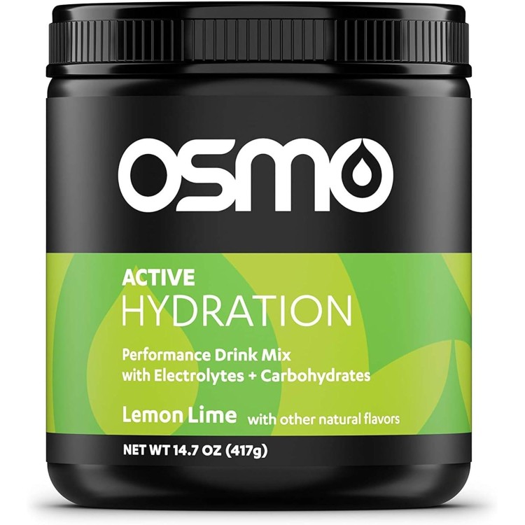 Osmo Active Hydration Electrolyte Powder - Includes Sodium, Magnesium, Potassium, Carbs & Vitamins, Cane Sugar, All Natural Ingredients, 3X Faster Hydration, Boosts Power & Endurance - Lemon Lime