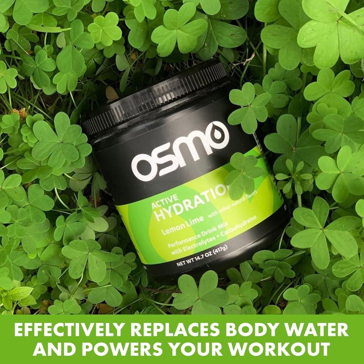 Osmo Active Hydration Electrolyte Powder - Includes Sodium, Magnesium, Potassium, Carbs & Vitamins, Cane Sugar, All Natural Ingredients, 3X Faster Hydration, Boosts Power & Endurance - Lemon Lime