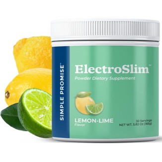 Simple Promise ElectroSlim - Sugar-Free Electrolyte Powder Hydration Support with Essential Electrolytes - No Sugar Formula for Daily Energy Balance - Lemon Lime Flavor