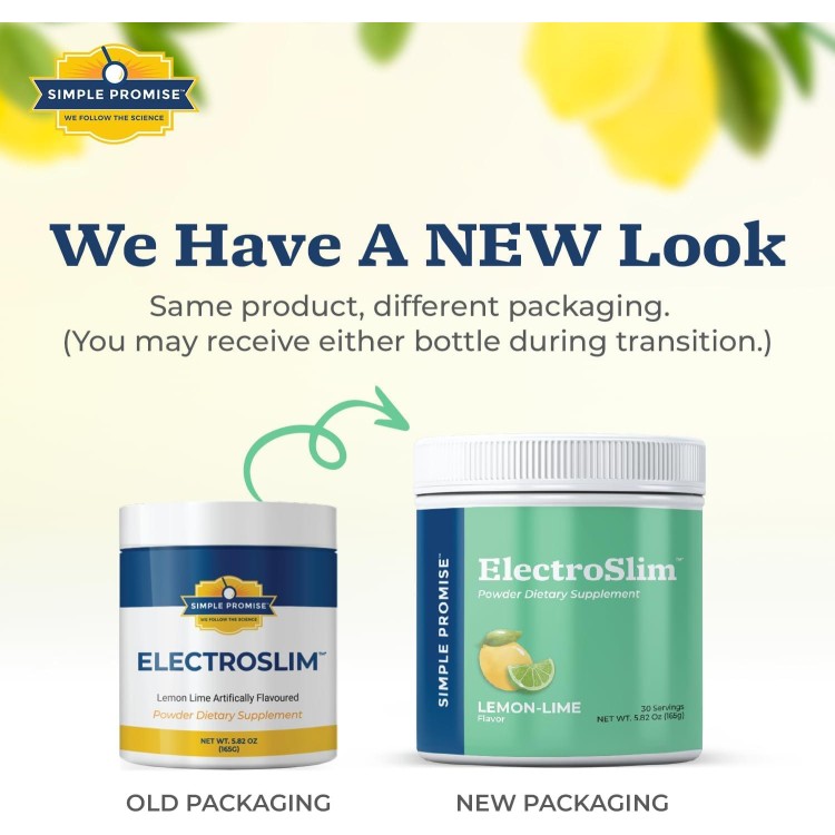 Simple Promise ElectroSlim - Sugar-Free Electrolyte Powder Hydration Support with Essential Electrolytes - No Sugar Formula for Daily Energy Balance - Lemon Lime Flavor