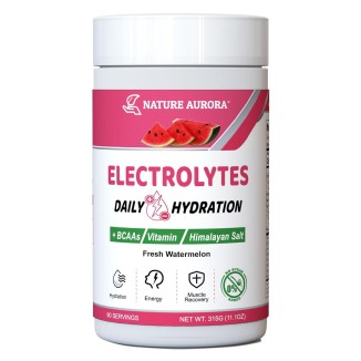 Electrolytes Powder No Sugar, Fresh Watermelon Electrolyte Powder, Hydration Powder, Enhanced with Himalayan Salt, BCAAs, and B-Vitamins, No Calories, Sugar Free Keto Electrolyte Drink - 90 Servings