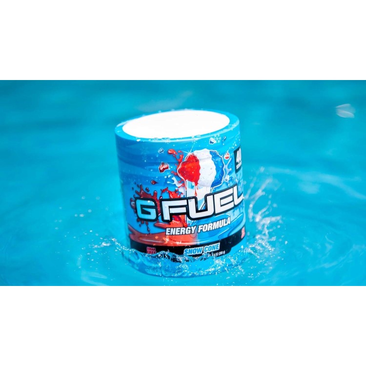 G Fuel Snow Cone Game-Changing Elite Energy Powder, Sharpens Mental Focus and Cognitive Function, Zero Sugar, Supports Immunity and Enhances Mood 9.8 oz (40 servings)