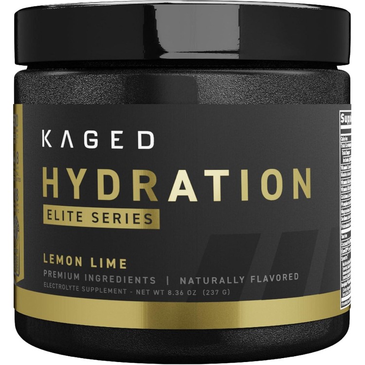 Kaged Electrolytes, Hydration Elite, Premium Electrolyte Powder Supplement, Intra Workout, Post Workout, Lemon Lime, 30 Servings