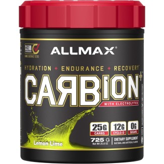 ALLMAX Nutrition Carbion+, Maximum Strength Electrolyte and Hydration Energy Drink, Lemon Lime, 870g