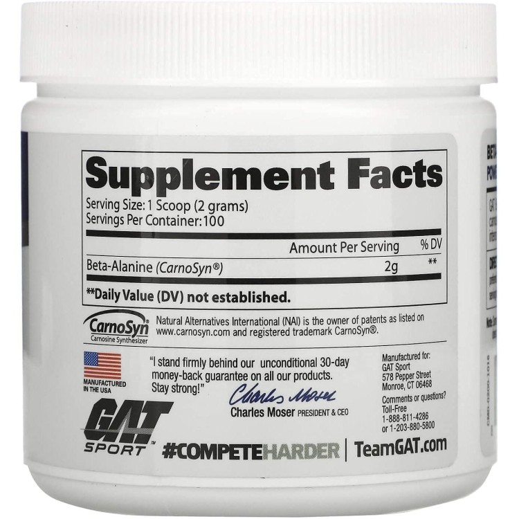 GAT Sport Beta Alanine Supplement, 200 Gram