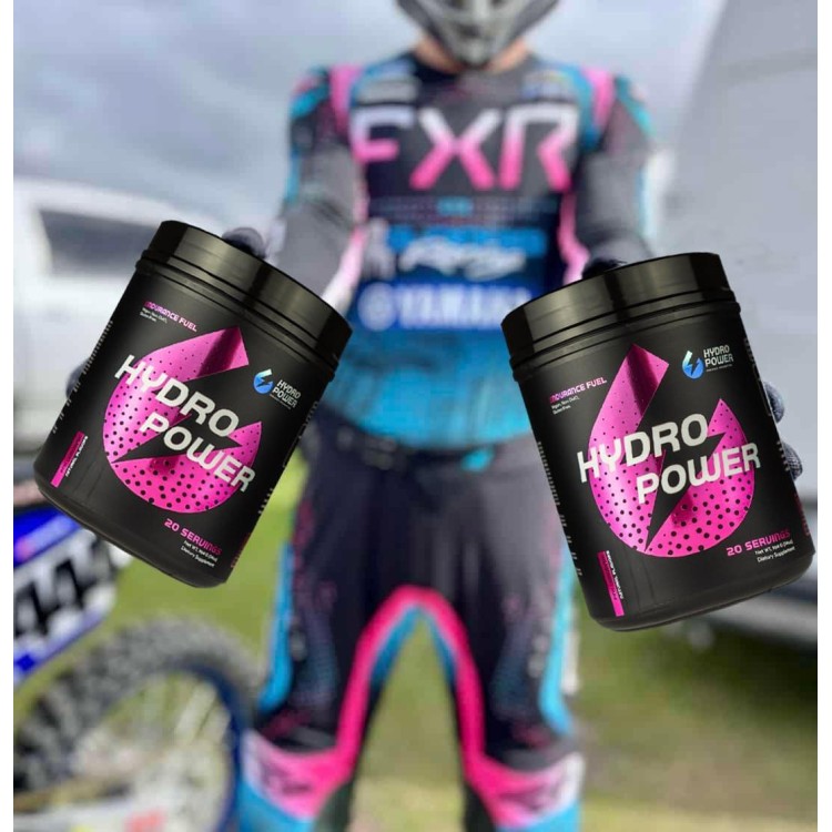 Hydro Power Endurance Fuel High Carb Supplement - Maximize Endurance & Performance with Superior Electrolyte & Calories Mix - Vegan, Non-GMO, & Gluten Free - Pink Lemonade Flavor, 20 Serving