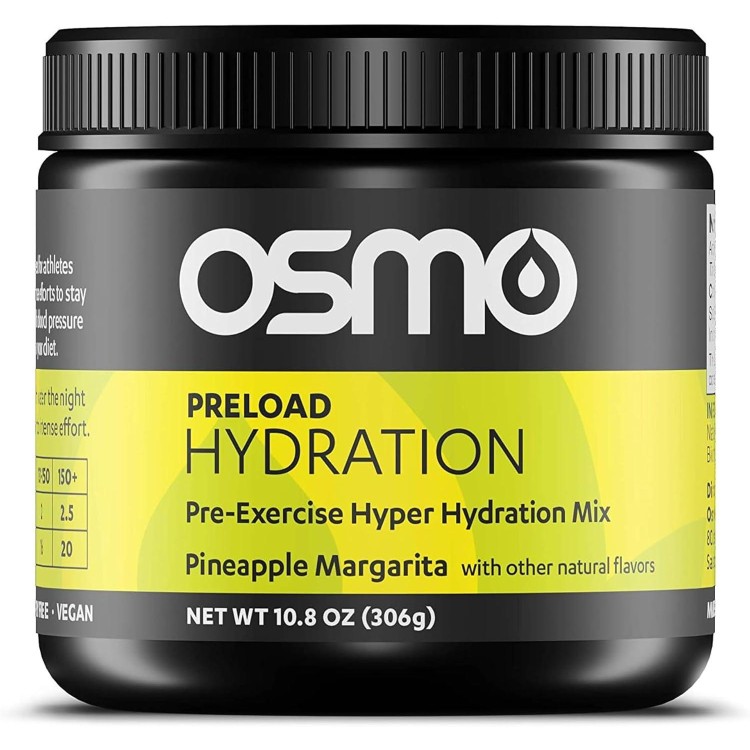 Osmo Preload Hydration Pre Workout Powder - Includes High Sodium Bicarbonate, Magnesium, Potassium, Carbs & Vitamins, Cane Sugar, Natural Ingredients, Beat Cramps & Dehydration - Pineapple Margarita