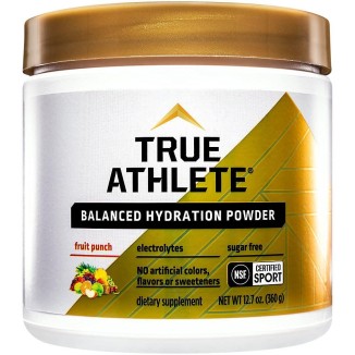 True Athlete Balanced Hydration Powder, Fruit Punch Flavor, Promotes Hydration Before Exercise, Easy to Mix, NSF Certified for Sport (12.86 Ounces Powder)