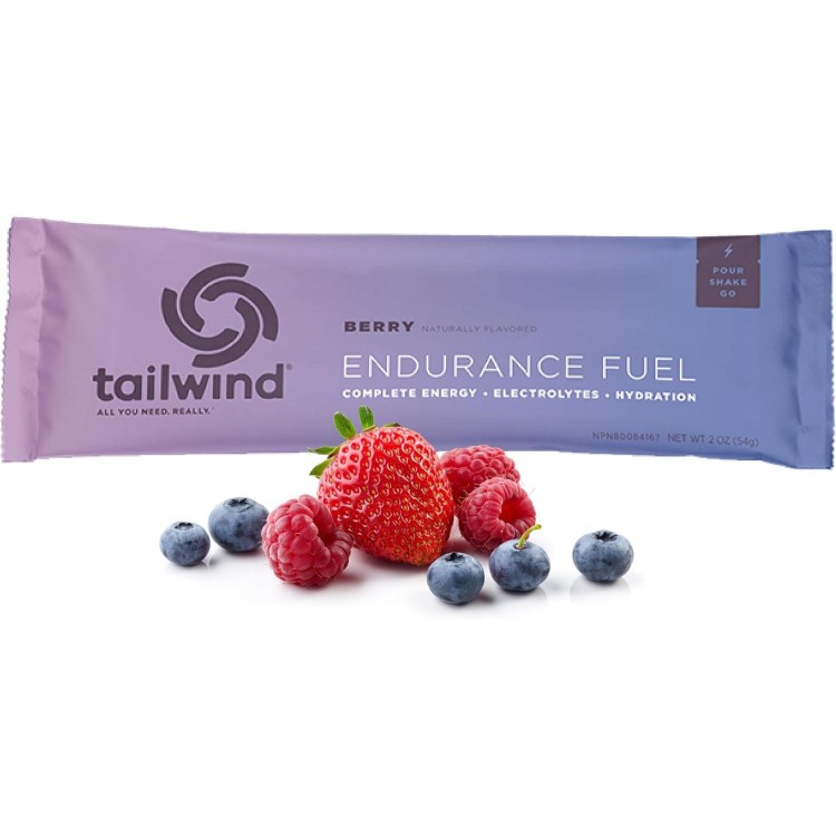 Tailwind Nutrition Endurance Fuel, Sports Drink Powder Single Serving with Electrolytes, Non-GMO, Free of Soy, Dairy, and Gluten, Vegan-Friendly, Berry, Pack of 12