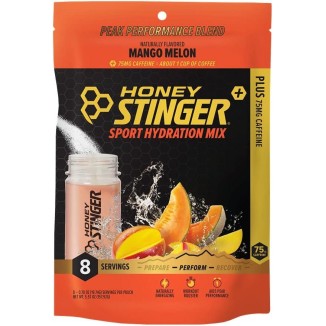 Honey Stinger Perform Sport Hydration Powder | Mango Melon Electrolyte Multiplier for Exercise, Endurance and Performance | Sports Nutrition for Home & Gym, Pre and Post Workout | 8 Serving Pouch